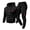 Black, variant on Mens Outfits 2 Piece City Print Hoodie Sweatpants Set Slim Fit Jogger Tracksuit With Adjustable Drawstring Waist