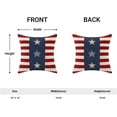 thumbnail image 2 of 4th of July Pillow Covers 18x18 Set of 2, Independence Day Stripes and Stars Decorative Throw Pillows Linen Memorial Day Patriotic Cushion Pillow Covers for Sofa Couch Summer Outdoor Decor, 2 of 6