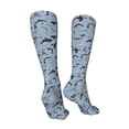 thumbnail image 3 of Rateoe Dolphins print Women's Men's Novelty 20in Crew Socks Cotton Socks Knee High Socks for Walking,Running,Nurses,Pregnancy-One Size, 3 of 8