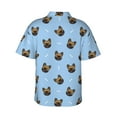 thumbnail image 3 of Balery french Bulldog Face Print Men's Hawaiian Shirts Short Sleeve Beach Shirt Relaxed Fit Vacation Button Down Shirts-3X-Large, 3 of 9