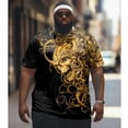 thumbnail image 2 of playera grande y alto para hombre big and tall men t shirt camisas playeras manga corta 4XL 3DTS10007, 2 of 7