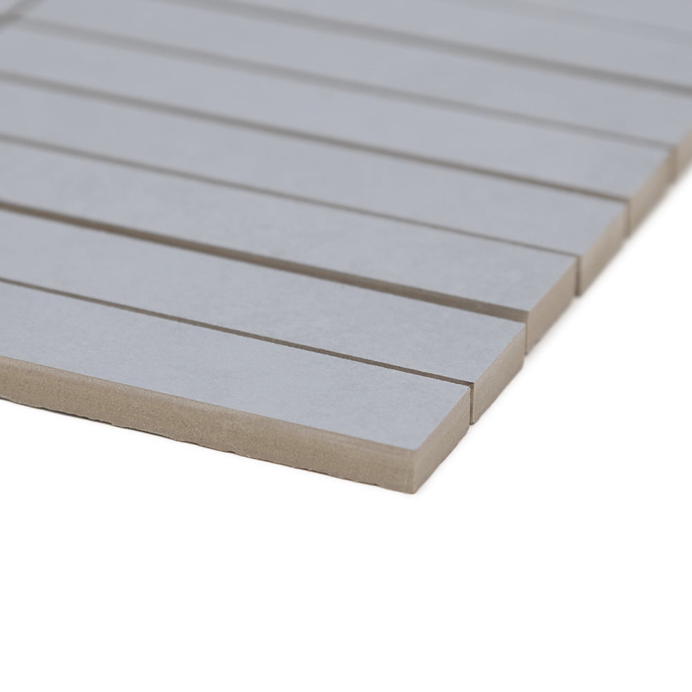 The Tile Life Foundry Concrete 1" x 6" Denim Matte Porcelain Mosaic Floor and Wall Tile 1 Sheet