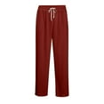 thumbnail image 4 of ATOGUTA Boys Athletic Open Bottom Pants Kids Active Lightweight Sweatpants Casual Jogger Pants with Pockets Size 4T-15, Wine, 4 of 4