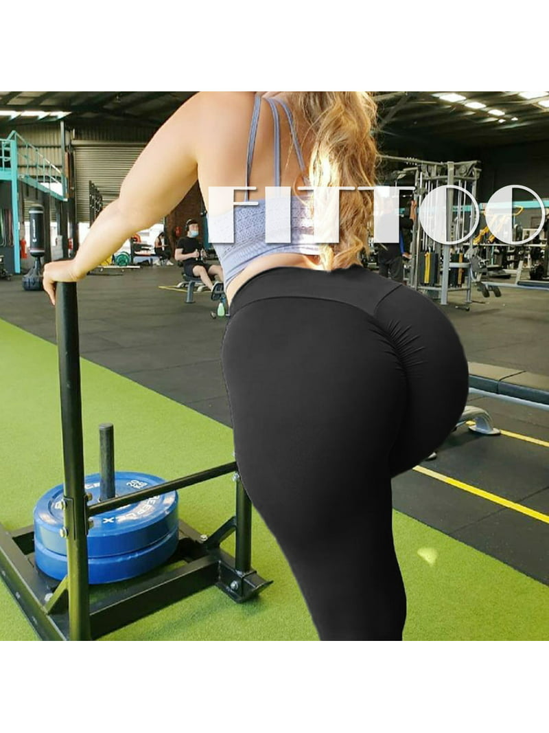FITTOO Women Yoga Pants High Waist Scrunch Butt Lifting Workout Leggings Sport Fitness Gym Push Up Tights Walmart.com