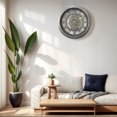 thumbnail image 3 of Unique Bargains Rustic Farmhouse Gear Clock with Moving Gears Wall Clock Silver, 3 of 6