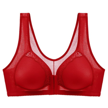 

Sports Bras For Women High Impact Lace Front Buckle Underwear Without Rims Vest Lace Plus Size Bra