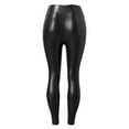 thumbnail image 3 of Fshinging Waisted Pants Womens High Leather Stretch Leggings Pleather Pants Womens Work Pants Office Casual with Pockets, 3 of 8