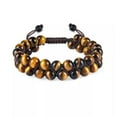 thumbnail image 2 of HOOUN Natural Color Tiger's Eye Gemstone Big Round Beads Bracelet 8mm AAAAA, 2 of 2