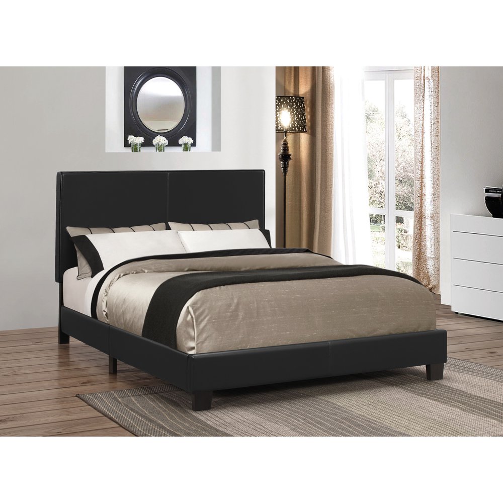 Muave Full Upholstered Platform Bed Black
