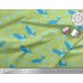 thumbnail image 3 of Soimoi Rayon Crepe Fabric Fishing Hook,Fish & Whale Ocean Printed Fabric 1 Yard 46 Inch Wide, 3 of 3
