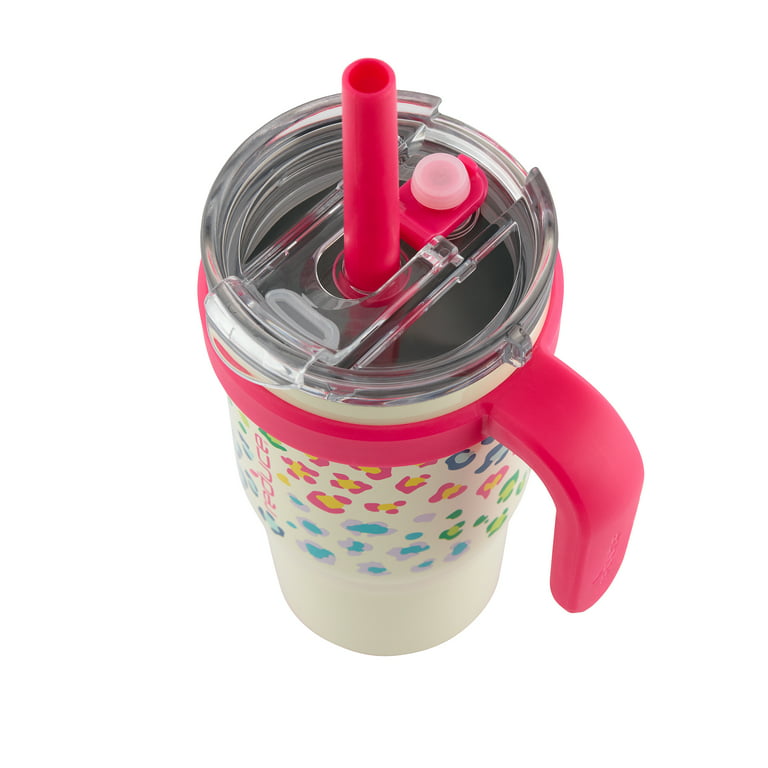 860ml Thermos Mug Cup With Straw Lid Handle, Coffee Milk Keep Warm