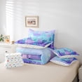 thumbnail image 6 of Manfei Kids Children Kawaii Mermaid Bedding Comforter Set 7 Pieces,Cartoon Marine Animal Full Bedding Set Lightweight,Cute Sea Wildlife Fitted Sheet Flat Sheet,Super Cozy Room Decor,Reversible, 6 of 8