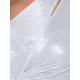 thumbnail image 5 of Vestido Maxi de Cóctel para Mujer Inspire Chic de Un Hombro con Brillo Metálico, Nudo en la Cintura y Abertura en el Dobladillo, Color Blanco, 5 of 6