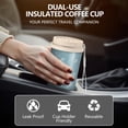 thumbnail image 5 of Floral 18oz Double Drinking Coffee Mug – Vacuum Insulated Stainless Steel Travel Cup with Leakproof Lid, 316 Steel Thermos Tumbler for Hot & Cold Beverages,Thanksgiving,Christmas, Spring,Flower, 5 of 6