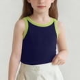 thumbnail image 3 of Ultrave Big Girls Racerback Tank Tops Color Block Sleeveless Casual Tee Summer T-Shirts for Kids 1-13Y, 3 of 6