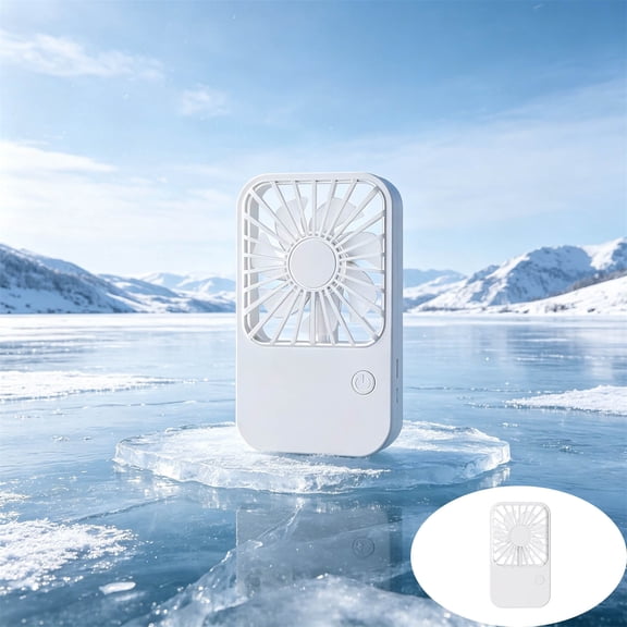 Lenkho Slim Square Pocket Fan, Ultra-Thin Portable USB Rechargeable Mini Fan, 3-Speed Quiet Fan for Travel, Commuting, Outdoor Activities, Instant Summer Cooling