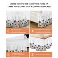 thumbnail image 6 of Poppies Floral Wrap Around Bed Skirts for California King Bed 18" Drop,Bed Skirt with Adjustable Elastic Belt Dust Ruffle Bed Valance for Bedroom Hotel Spring Botanical Flowers Summer Bed Frame Cover, 6 of 7