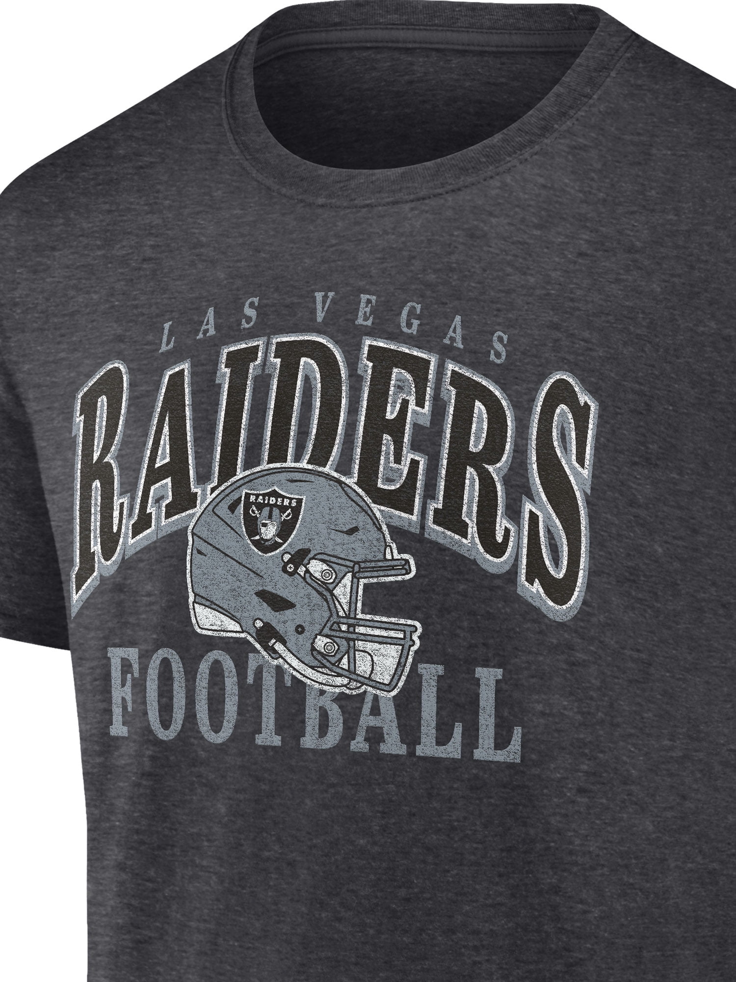 NFL Las Vegas Raiders Men's Cotton Charcoal Heather Short Sleeve T-Shirt