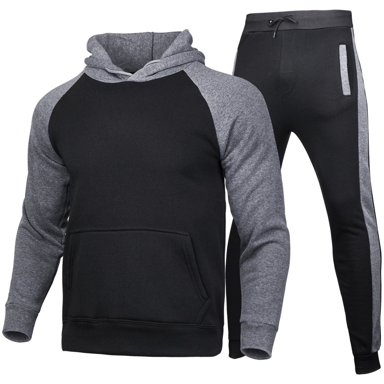Men's Casual Pullover Jogging Tops Tracksuit Sets Sweater Running Sports Suit 