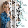 thumbnail image 3 of Blackout Kids Curtains,Pug and Footprints Childrens Insulated Curtains Set Of 2,Bedroom Essentials,Toddler Room Decor 42x54in(106x137cm), 3 of 4