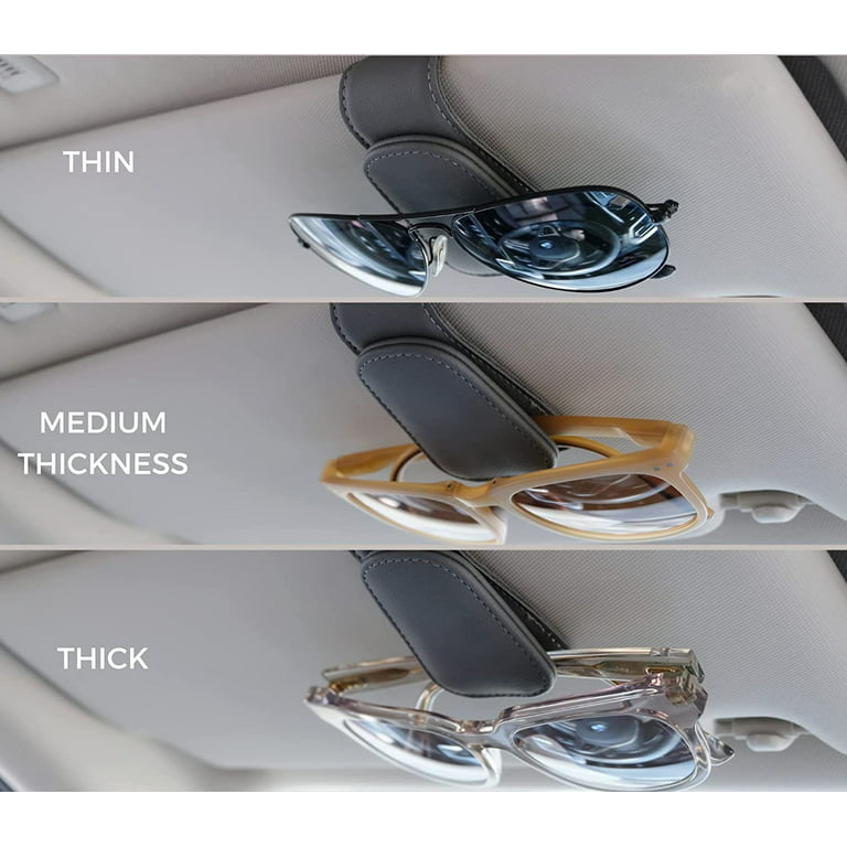 Sunglass Holder For Car,Leather Car Sunglass Holder,Magnet