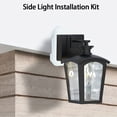 thumbnail image 4 of relayinert Outdoor Light Mount For Double Lap Siding Easy Siding Block Mounting Plate Kit Setup Textured Surfaces Mounting black, 4 of 4