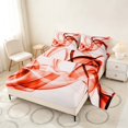 thumbnail image 2 of Manfei Abstract Artwork Queen Sheets, Gradient Queen Sheet Sets, Red, Gray Reversible 4 Pieces1 Flat Sheet + 1 Fitted Sheet + 2 Pillowcases, 2 of 6