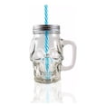 thumbnail image 3 of 3pz Tarros Calavera Vaso Frasco Vidrio Mason Jars Cerveza Color Transparente, 3 of 4