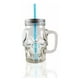 thumbnail image 3 of 3pz Tarros Calavera Vaso Frasco Vidrio Mason Jars Cerveza Color Transparente, 3 of 4