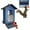 Blue, variant on 8LBS Large Capacity Metal Hanging Bird Feeder - Squirrel Proof with Bilateral Weight-Activated Perches, Outdoor Wild Bird Feeder for Cardinals & Squirrels, Durable Design, Bird Feeders for Outside