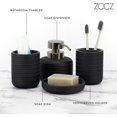 thumbnail image 3 of Ensemble d'Accessoires de Salle de Bain 4 Pcs Noir, 3 of 7