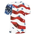 thumbnail image 4 of JXMVOJ Men's T-Shirts Flag Print Crew Neck T-Shirt Spring and Summer Casual Fashion Short Sleeve Retro Shirt Summer Top Casual Short Sleeve Shirt Tees 4 July T Shirt, 4 of 5