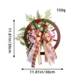 thumbnail image 4 of Moyic Colgantes decorativos para puertas, de decoración navideña, de Navidad con rueda de carro de granja Kits de decoración para fiestas 30 cm de diámetro inferior, 4 of 6
