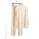 thumbnail image 1 of Conjunto de chándal de punto para mujer, suéter de cuello alto y Pantalones rectos para correr, otoño e invierno, 2 piezas, 1 of 5