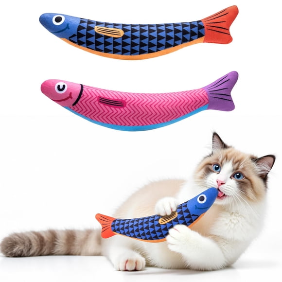 Juguete para gatos PetBusy con forma de pez y 5000 mg de catnip