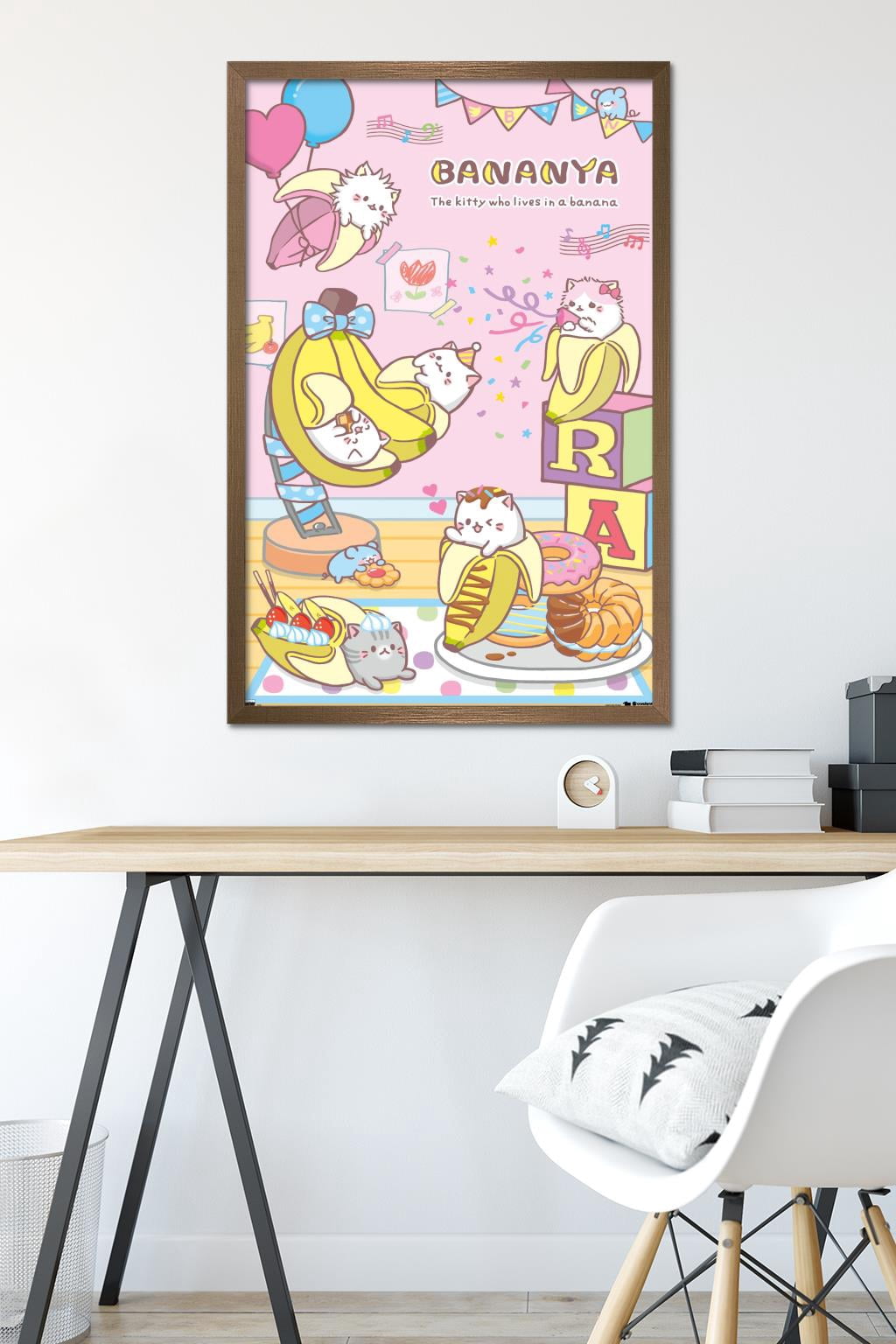 Bananya - Party Wall Poster, 22.375" x 34" Framed