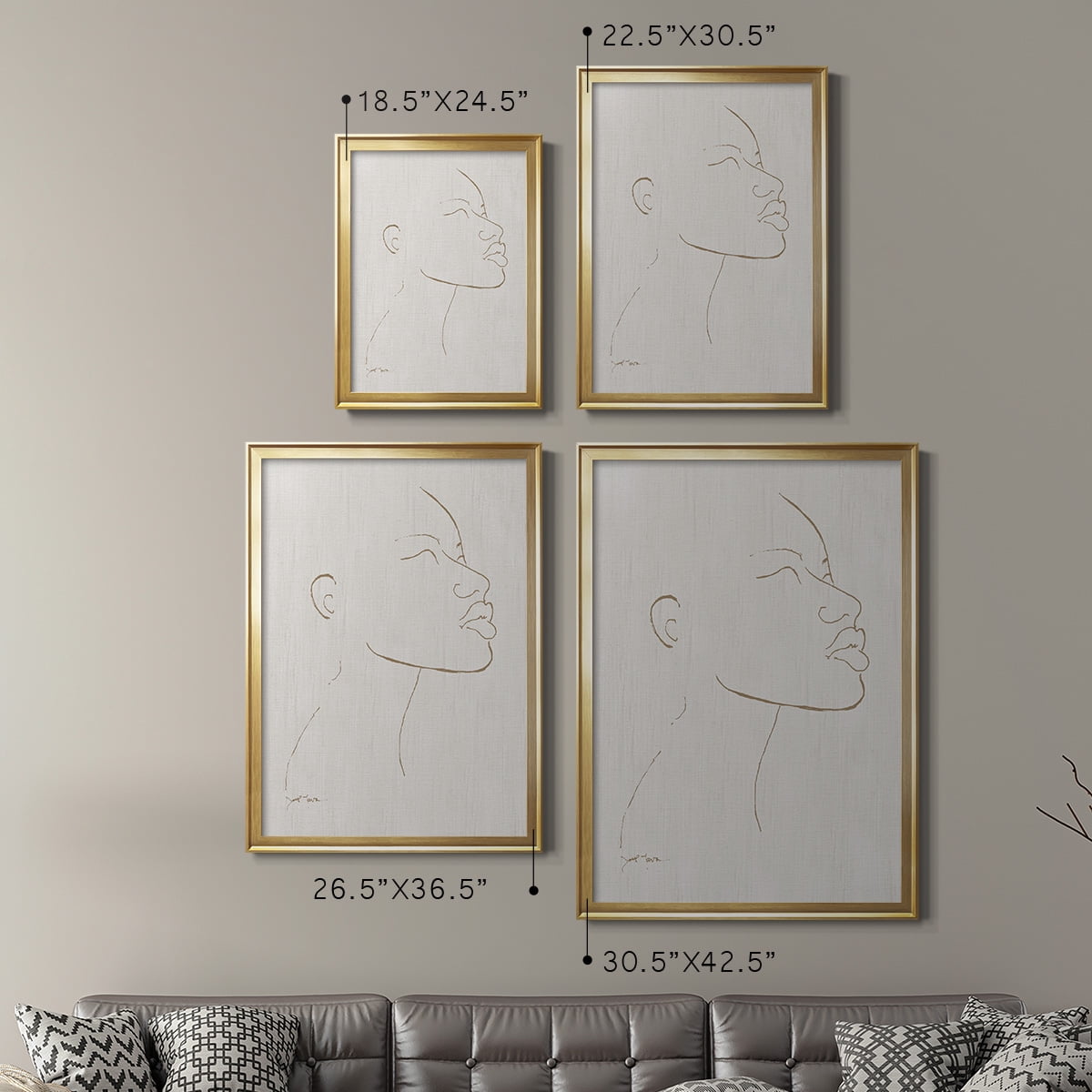 Portrait Sketch I Premium Framed Print - Ready to Hang