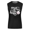 thumbnail image 3 of T-Shirt d'Été Décontracté pour Femmes Coupe Ample Sans Manches avec Imprimé Graphique pour Usage Quotidien, 3 of 3
