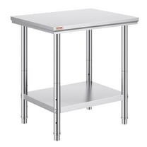 Worktable & Workstation 24 x 30 x 32 Inch Stainless Steel Work Table Heavy Duty Food Prep Work Table for Home, Kitchen, Restaurant Metal Prep Table with Adjustable Feet