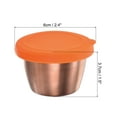 thumbnail image 2 of Uxcell 2 piezas Contenedor de Aderezo para Ensaladas, Contenedores de Cocina de 2.4oz, Contenedores de Acero Inoxidable, Naranja, 2 of 6