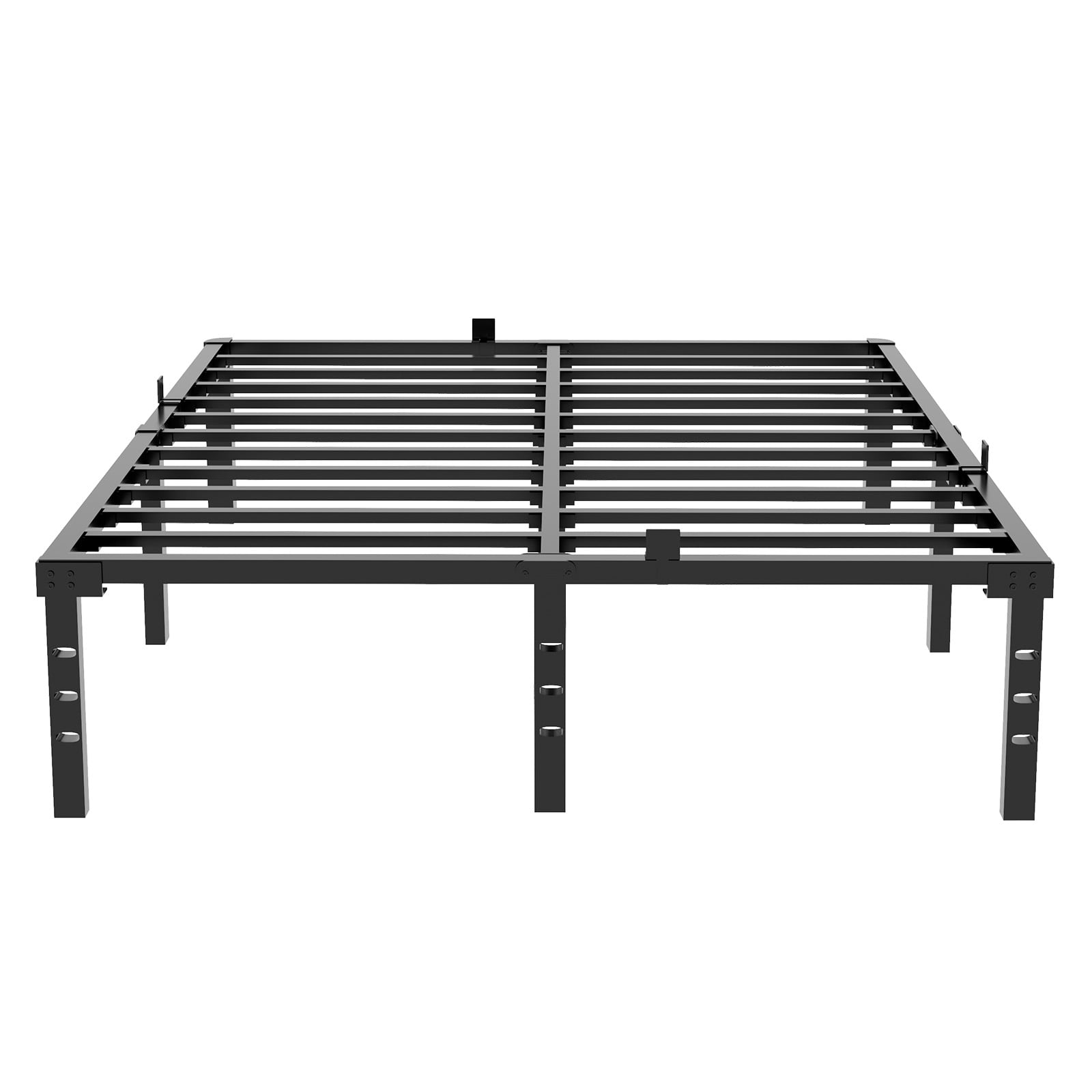 Fowroa 14 inch Queen Size Bed Frame Metal Platform with Underbed Storage No Box Spring Needed Easy Assembly