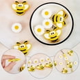 thumbnail image 3 of 10Pcs Silicone Beads Bees Sun Flower Loose Daisy Flowers Bead Bee Chunky Beads for Jewelry Making Center Drilled Spacer Bead Kaychain Lanyard Supplies Bracelet Crafting, 3 of 9