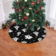 thumbnail image 2 of FMSHPON White Ghosts Stars Halloween Xmas Christmas Tree Skirt Stand Mat for Holiday Party Decoration Indoor Outdoor 36 inches, 2 of 3