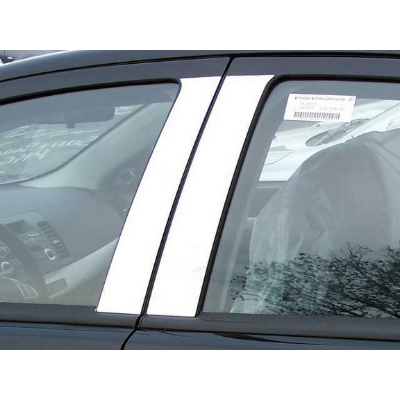 Stainless Steel Pillar Trim 4Pc Fits 2008-2017 Mitsubishi Lancer PP29015 QAA