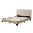 thumbnail image 2 of CorLiving Nova Ridge Luxurious Cream Upholstered Queen Size Platform Bed Frame with Headboard - Platform Design, No Boxspring Required, Perfect for Queen Bed, Headboard and Frame Combination., 2 of 10