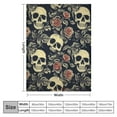 thumbnail image 4 of Nawypu Skull Throw Blanket Flannel Ultra-Soft Micro Blankets for Women Men Gift for Sofa Chair Bed Office Home, 4 of 6