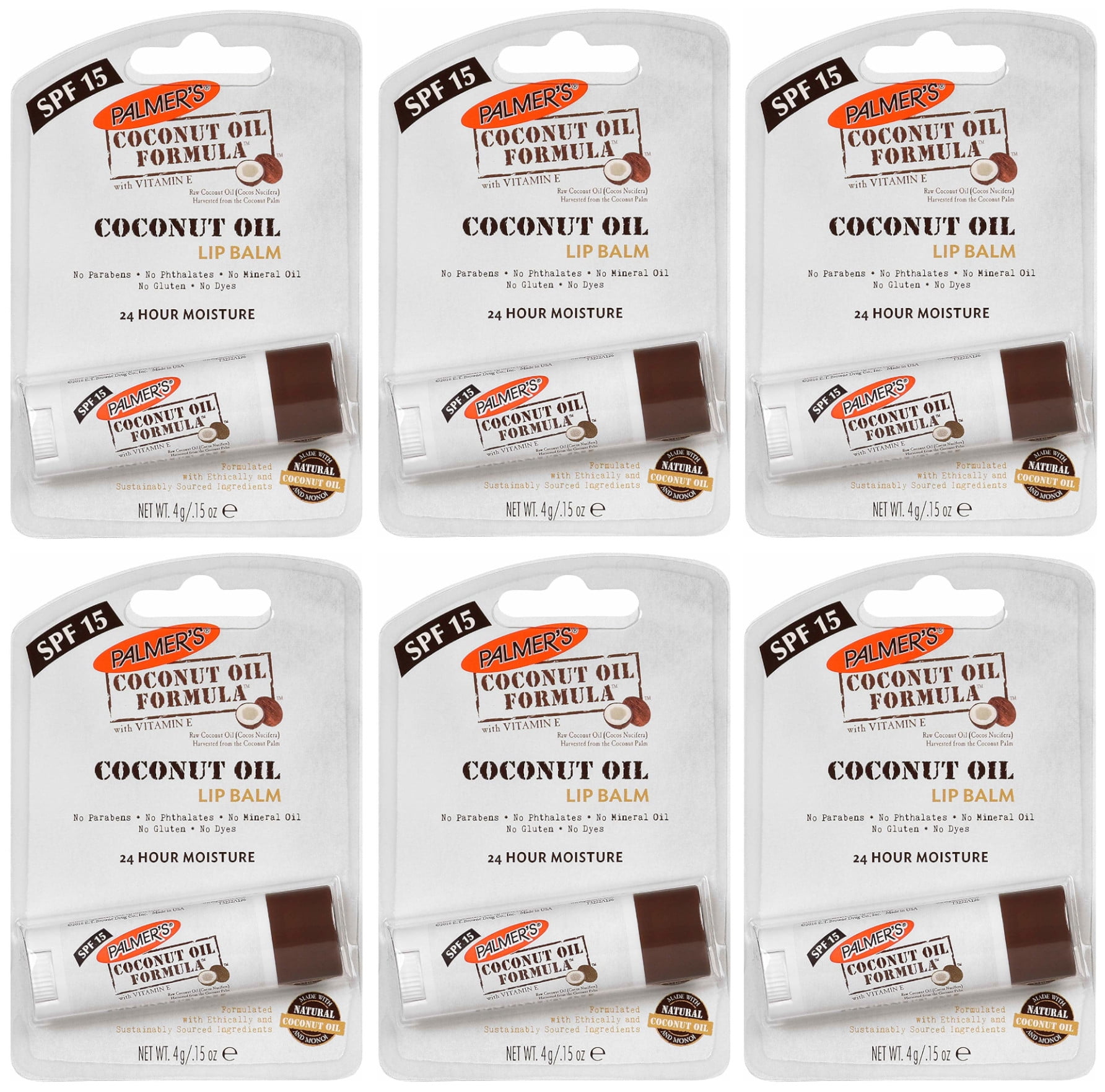 Palmers Coconut Lip Balm 0.15 Oz.,Pack of 6
