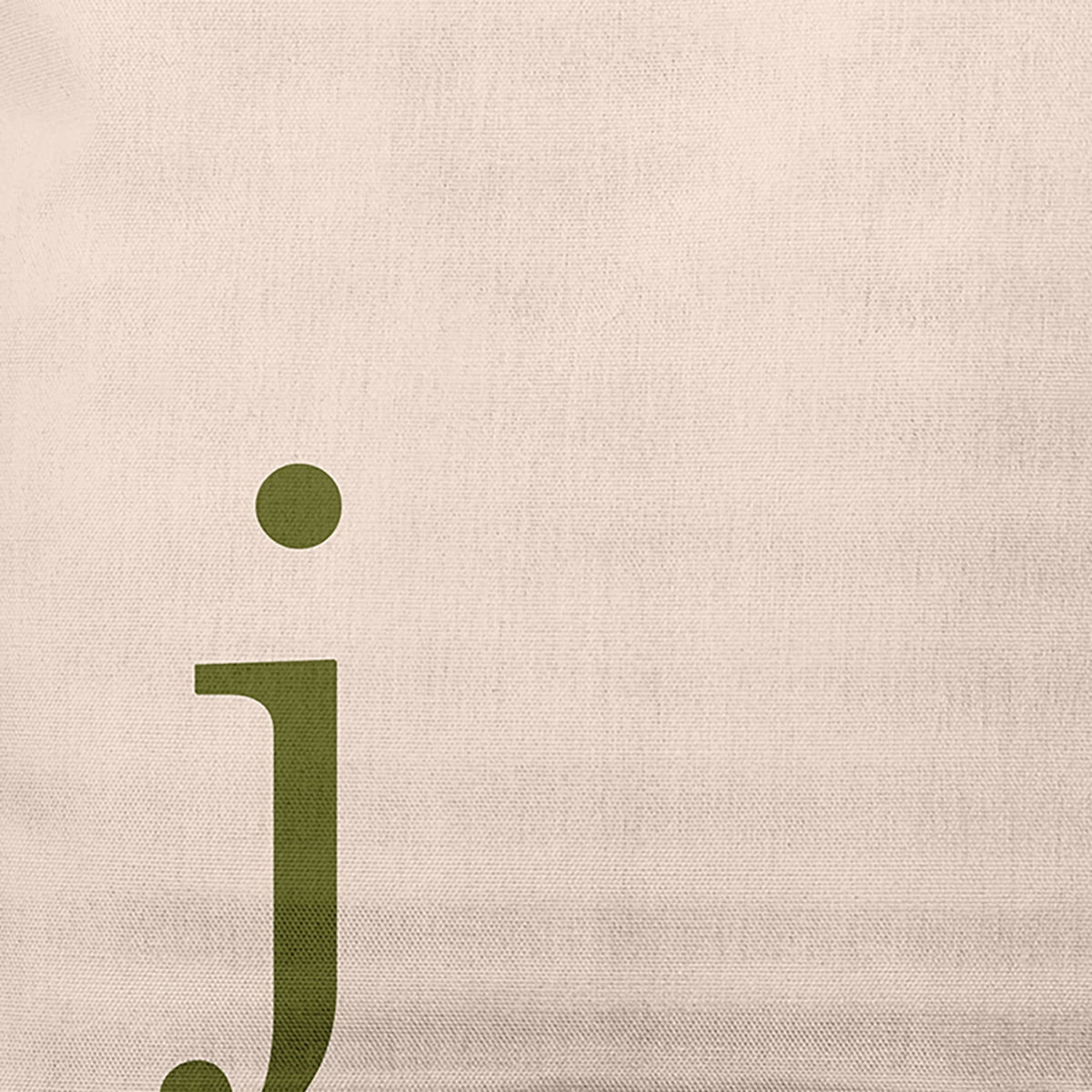 Simply Daisy 14" x 20" Modern Monogram Decorative Throw Pillow, Olive