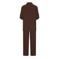 thumbnail image 4 of 2024 Clearance! JINMGG Two Piece Outfits Women, 2024 Fashion Fall Clearance Women's Summer Suit Fashion Solid Color Long Sleeve Trousers Casual Two-Piece Suit Coffee XXXXXL, 4 of 5