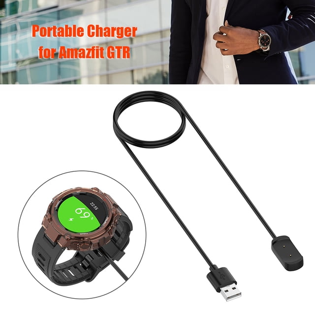 Cable cargador USB de 3.28 pies para reloj inteligente Amazfit T-Rex GTR 42 mm 47 mm GTS